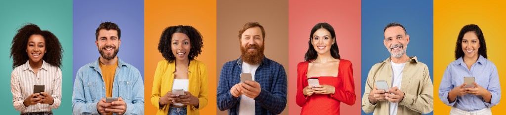 People connecting on social media